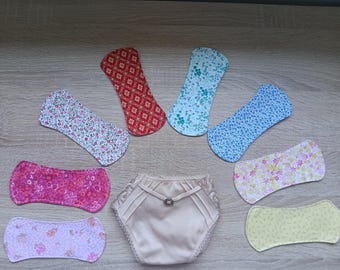 Protegeslips reutilizables sin alas - Estampado Liberty - Cero residuos - Hechos a mano