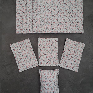 Set da cucina per uccellini: 6 tovaglioli di carta + 3 canovacci + 1 spugna lavabile - zero sprechi - fatto a mano - regalo per la festa del papà