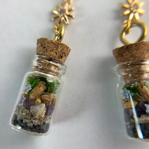 Witchy Spell Bottle Dangle Earrings
