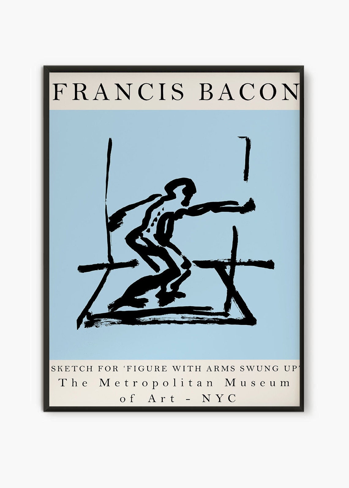 Francis Bacon Exhibition Poster Line Art Sketches | Etsy