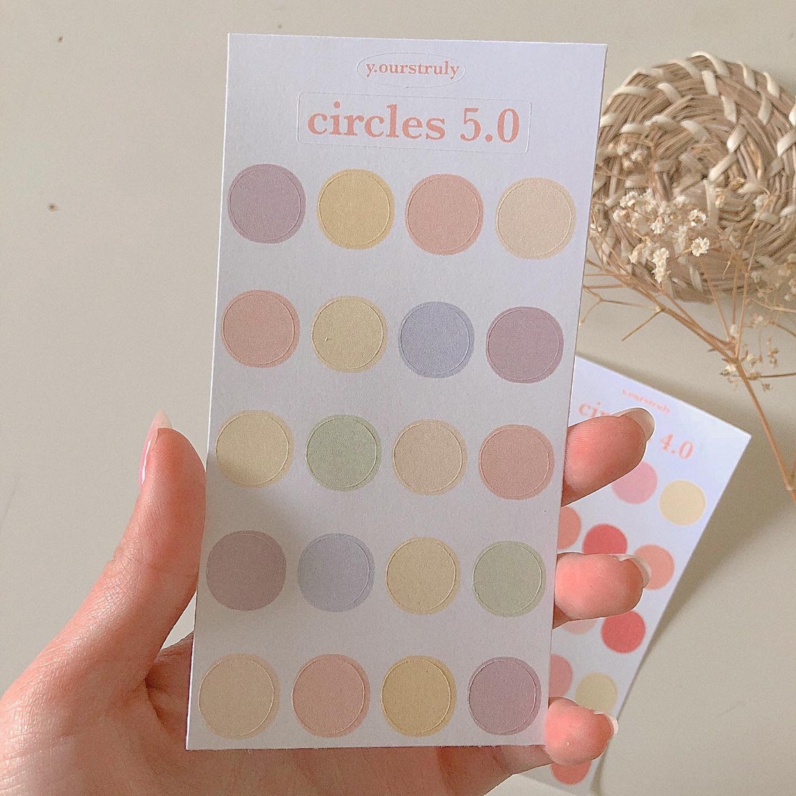 circle stickers 1020304050 sticker sheet journal