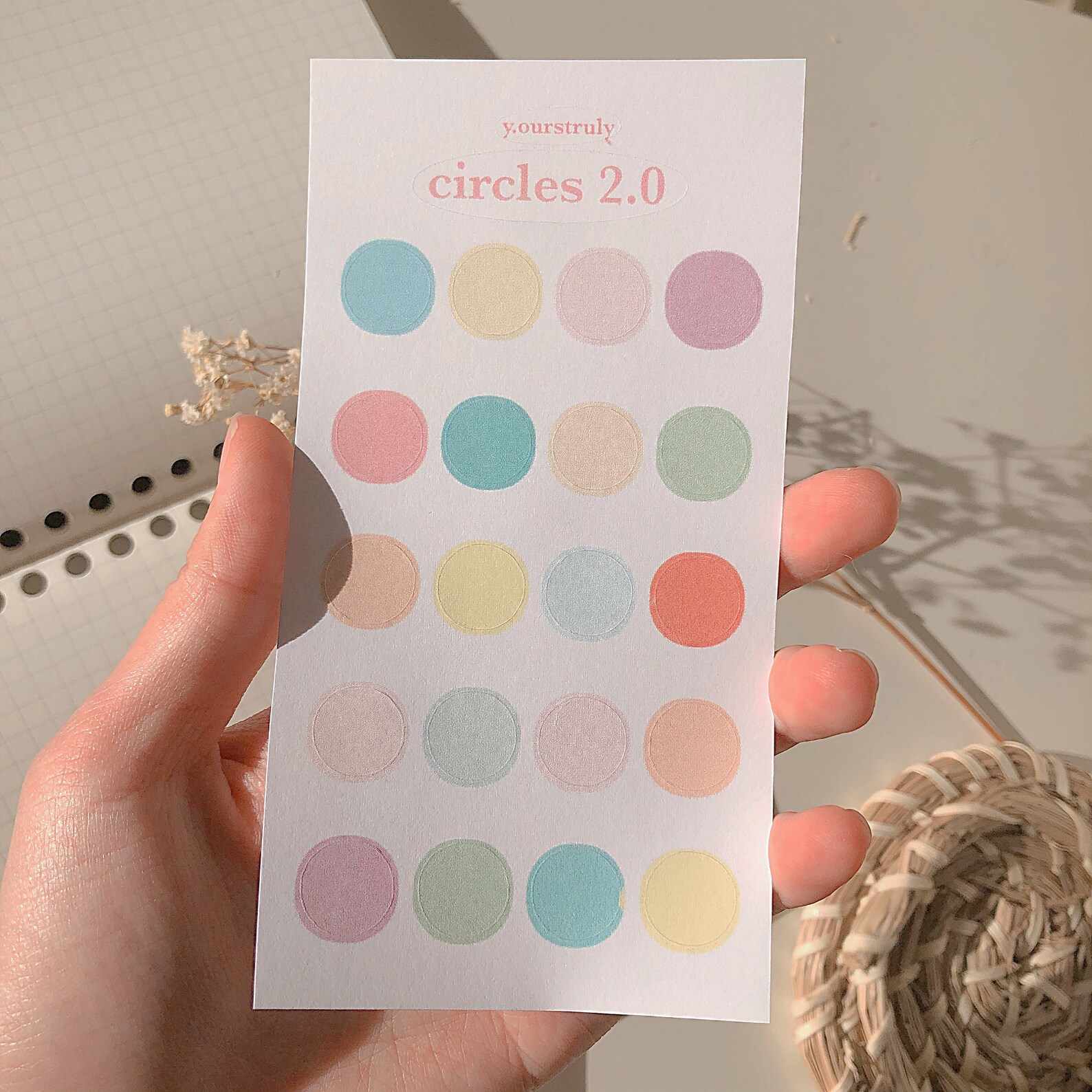 circle stickers 1020304050 sticker sheet journal