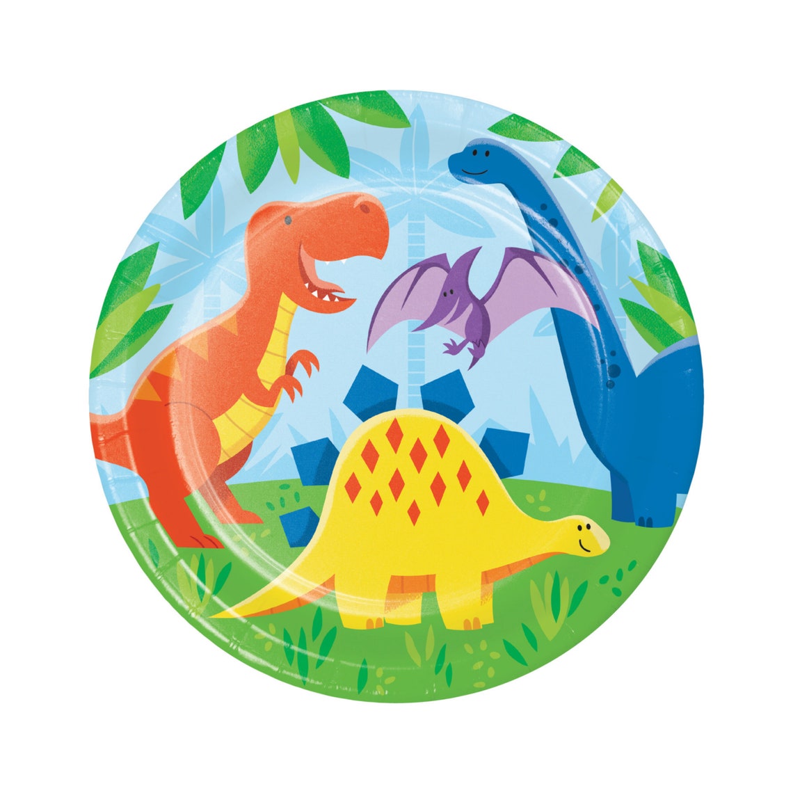 Dinosaur Party Plates Set of 8, Dinosaur Themed Party, Dinosaur Party