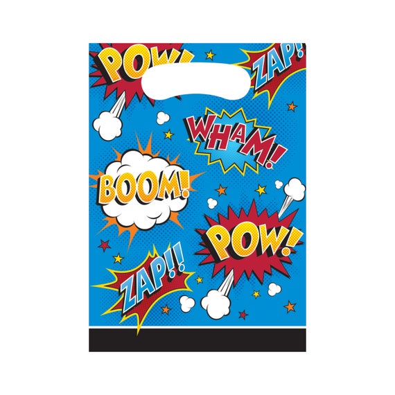 Super Hero Party Ware Treat Bags Super Hero Party Ware Treat Bags