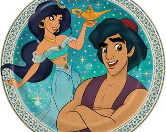 Aladdin Dessert Plates 7 Inch, Disney Jasmine Party Supplies, Aladdin Cake Plates, Arabian Nights Birthday Decor