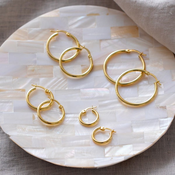 Tiny Gold Hoop Earrings Gold Filled Tiny Hoop Earring Hoop Earring Set Small Hoop Earring Huggie Hoop Silver Cartilage Earrings