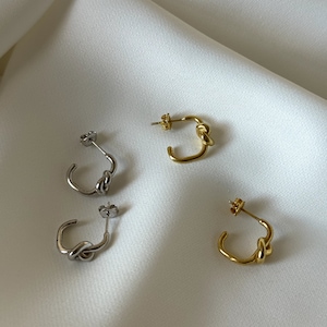 Knot Stud Earrings Silver Knot Stud Earrings Gold Knot Stud Earrings Minimalist Earrings Twisted Earrings