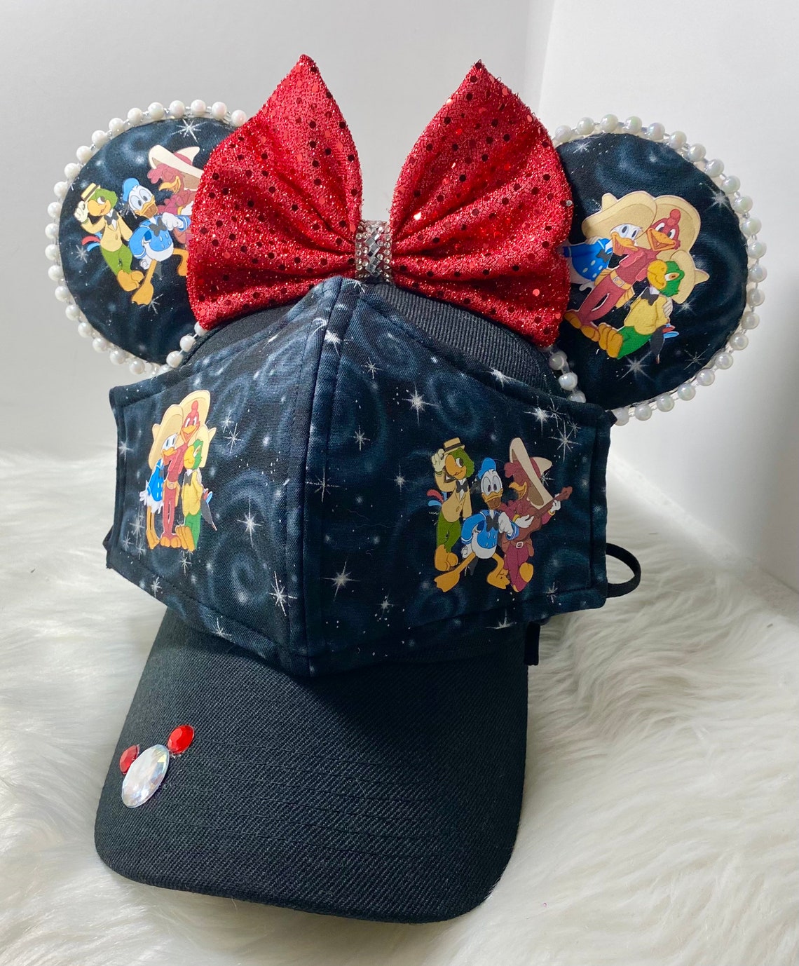 Inspired The Three Caballeros Mickey Minnie Mouse ears hat cap | Etsy