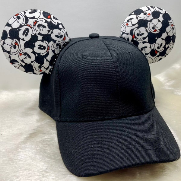 Inspiré des oreilles de chapeau de chapeau de Mickey Mouse OU avec un ensemble de masques assortis combinés.. Masque de chapeau de chapeau d'oreilles de Mickey Minnie