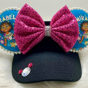 Inspired Minnie Mouse ears  OR with combo matching mask set.  Encanto Mirabel mickey minnie ears visor mask