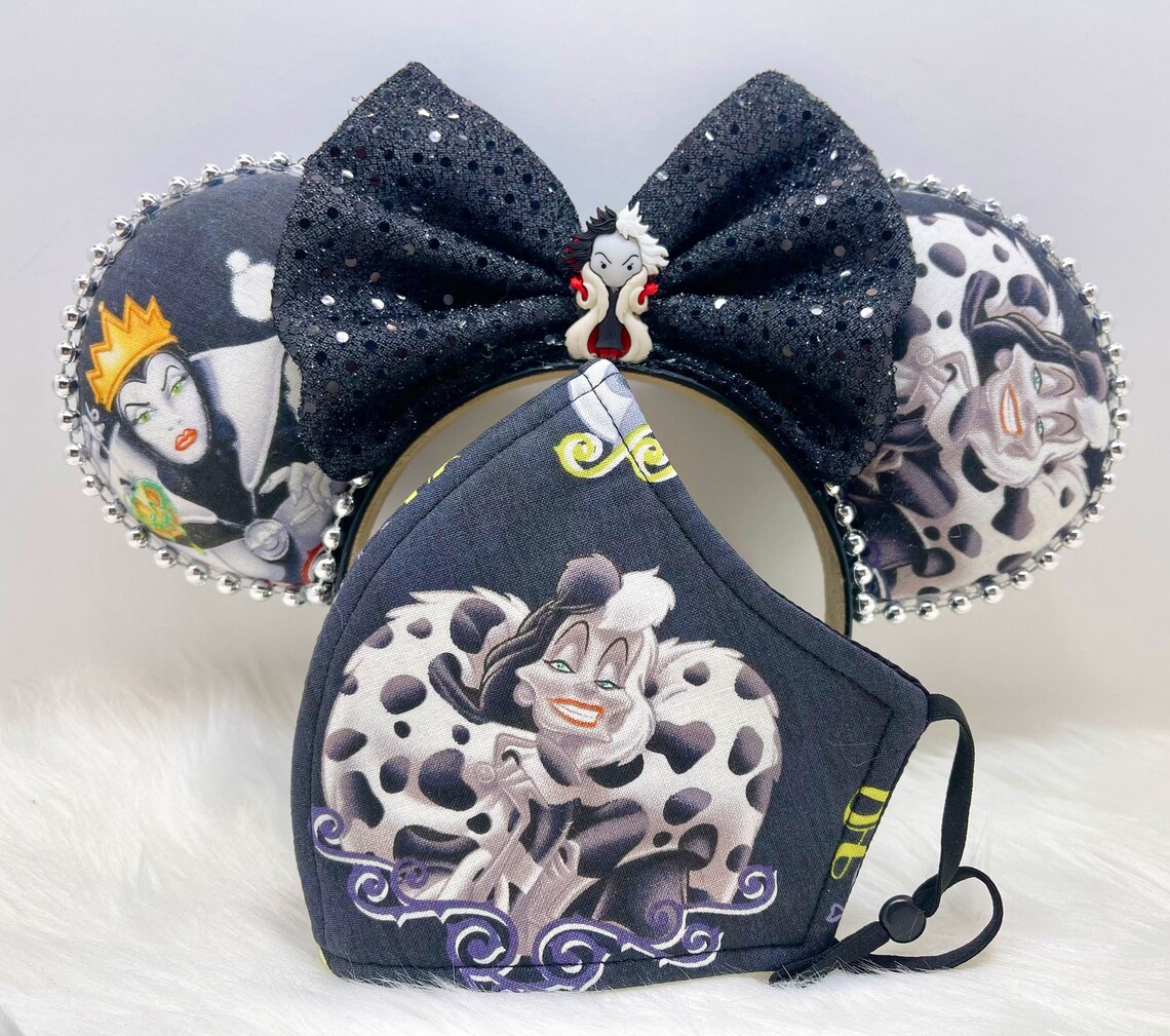 Inspired Minnie Mouse Mouse ears and mask of Villians evil Etsy