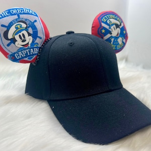 Inspired captain hat mouse ears OR with combo matching mask set.. Mickey Minnie ears hat mask. Cruise theme