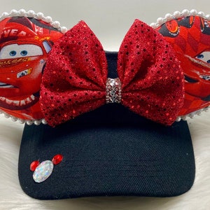 Inspirierte Minnie Mouse Ohren ODER mit kombiniertem masken set. Autos McQueen Mickey Minnie Ohren Visier Maske