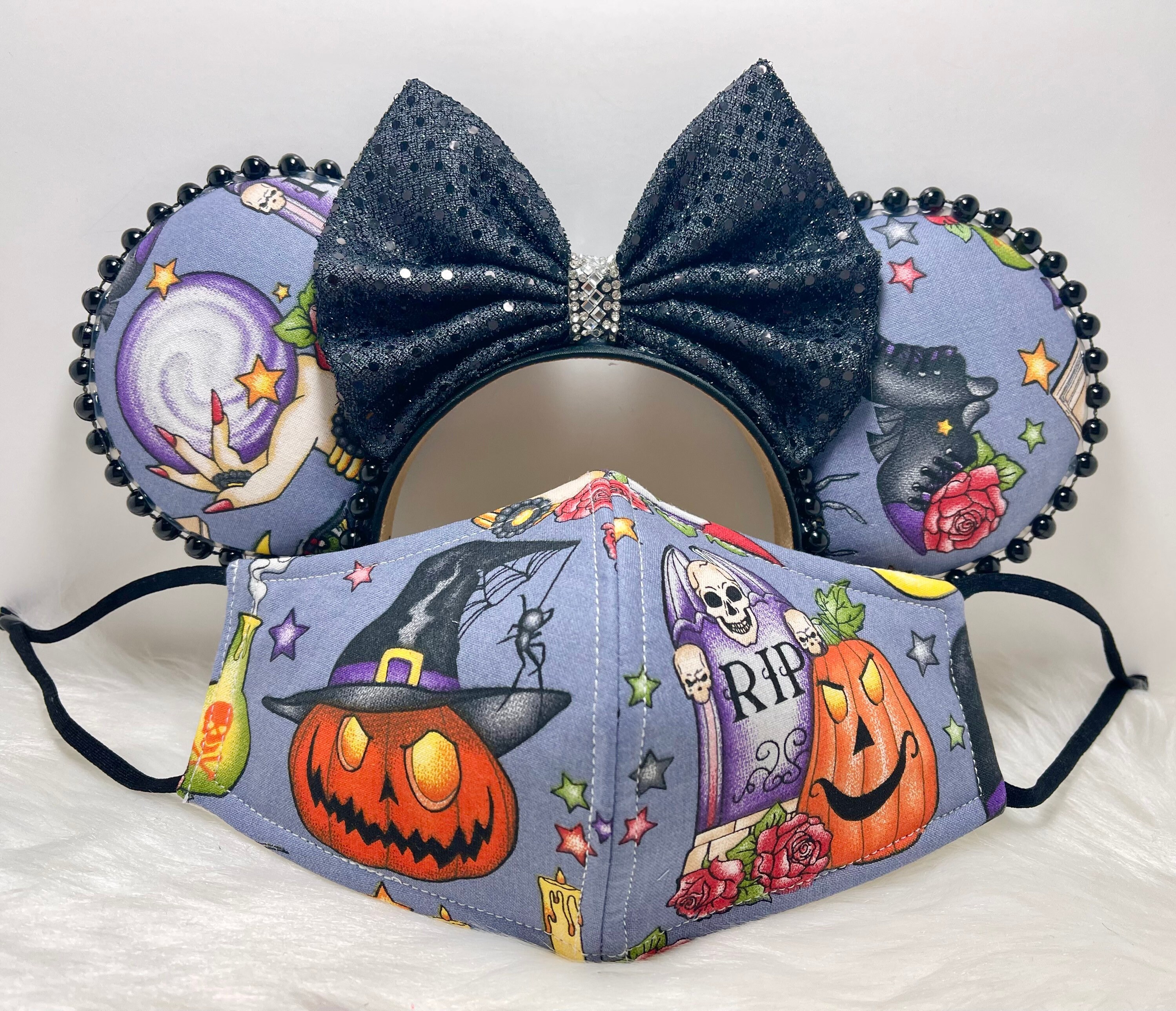 Inspired Disney Halloween Bash Minnie Mouse Ears Or With Combo Etsy Hong Kong
