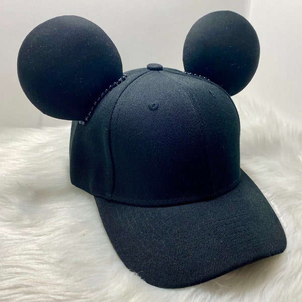 Inspired Mickey Mouse ears hat cap OR with combo matching mask set.  Mickey ears hat cap