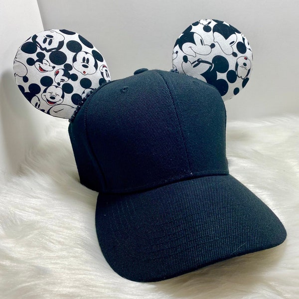 Oreilles de chapeau de casquette Mickey Mouse inspirées OU avec ensemble de masque assorti combo.. Mickey Minnie oreilles chapeau chapeau masque