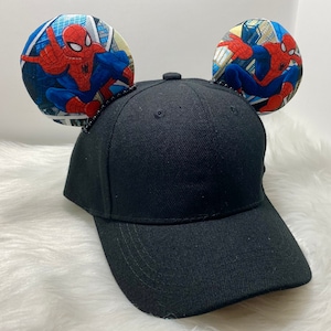 Inspired Avengers Spiderman Mouse ears OR with combo matching mask set.. Mickey Minnie ears hat mask