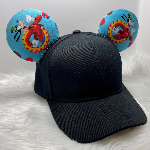 Chapeau Mickey inspiré avec des oreilles OU avec combo assorti ensemble de masques de Dingo.  Masque chapeau d’oreilles de Mickey