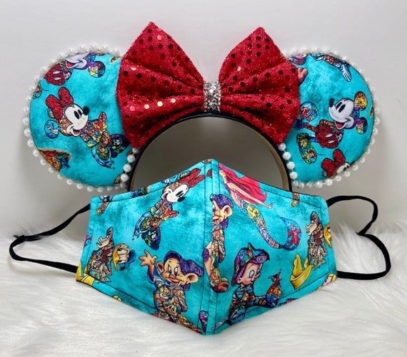 Inspired Characters Minnie Mouse Ears OR Combo Matching Mask  display picture 2