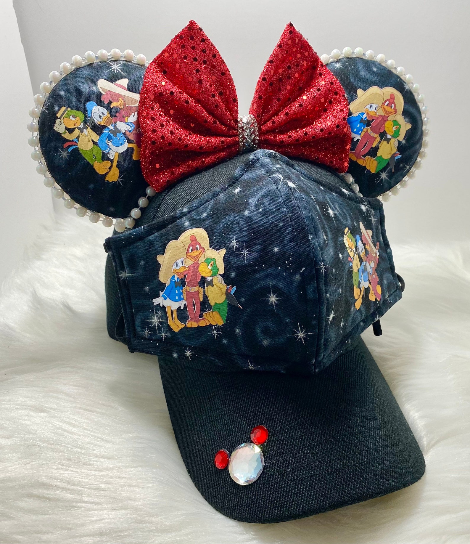 Inspired The Three Caballeros Mickey Minnie Mouse ears hat cap | Etsy