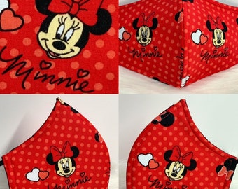 Minnie Mouse love Designer adult face mask