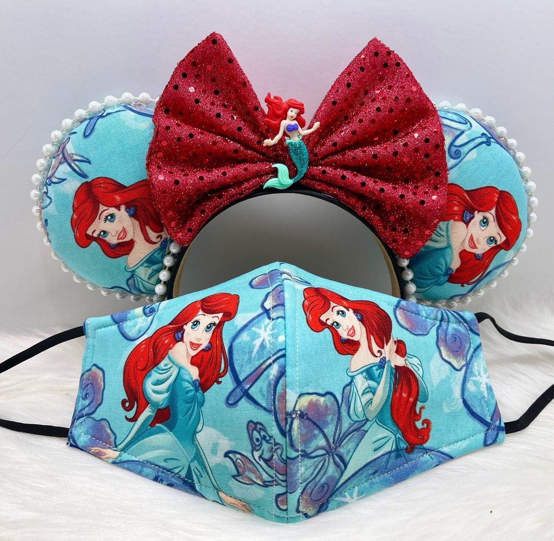 Inspired Vintage Ariel the Little Mermaid Minnie Mouse Ears OR Combo ...