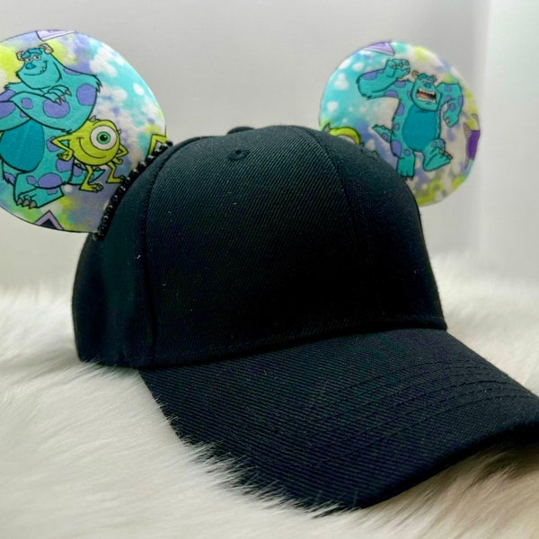 Oreilles de souris de chapeau Mickey inspirées OU avec ensemble de masques assortis combo de Monster Inc. Masque de chapeau d’oreilles de Mickey