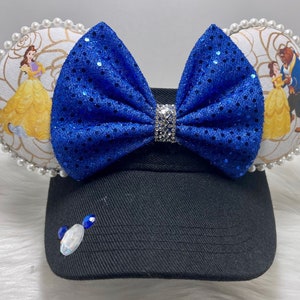 Inspired Minnie Mouse ears OR with combo matching mask set. Beauty and the Beast mickey minnie ears visor mask