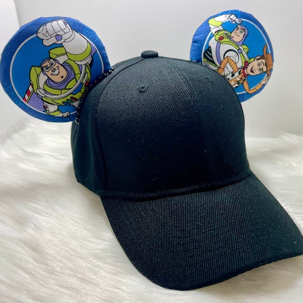 Chapeau de casquette Inspiré Toy Story avec oreilles OU avec ensemble de masque assorti combo.  Woody et Buzz Lightyear. Masque d’oreilles Mickey Minnie