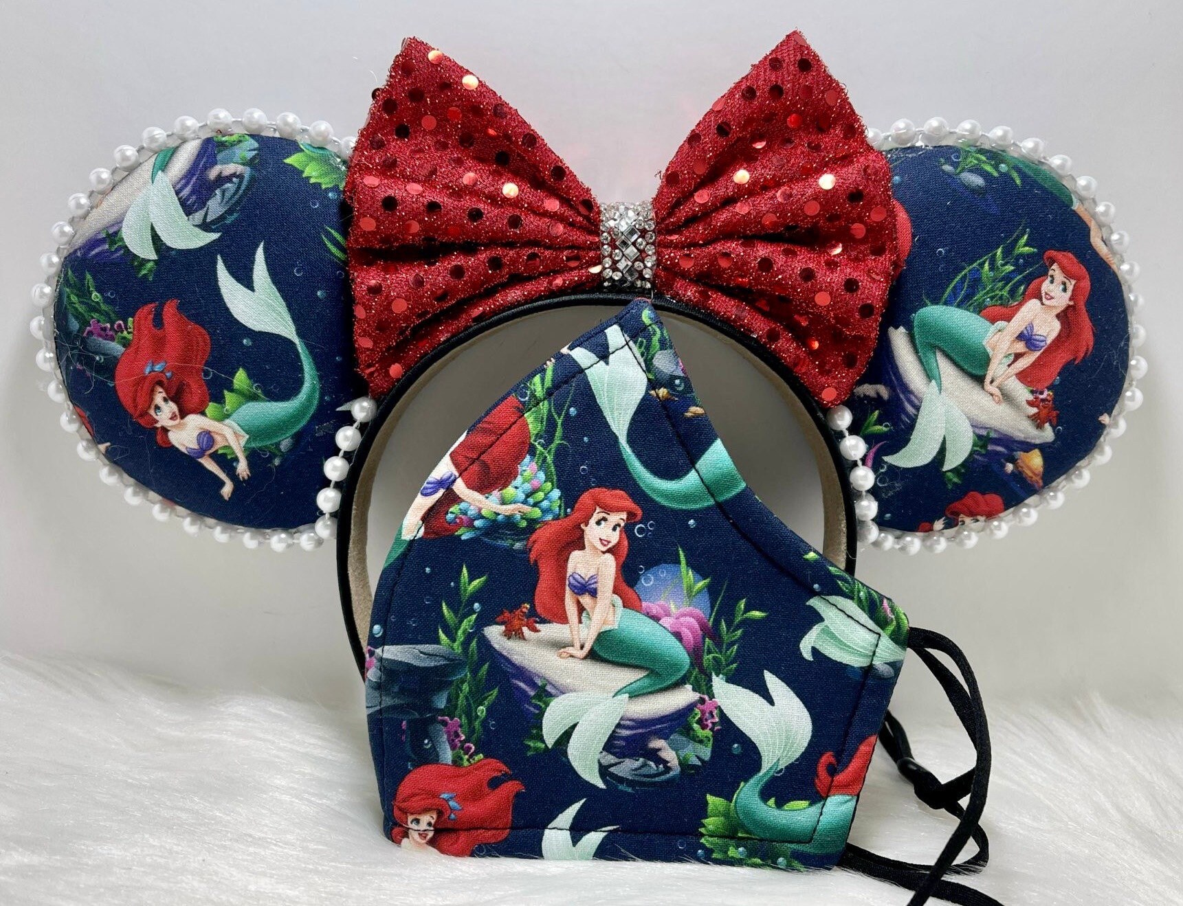 Inspired Ariel the Little Mermaid Minnie Mouse Ears OR With Combo ...