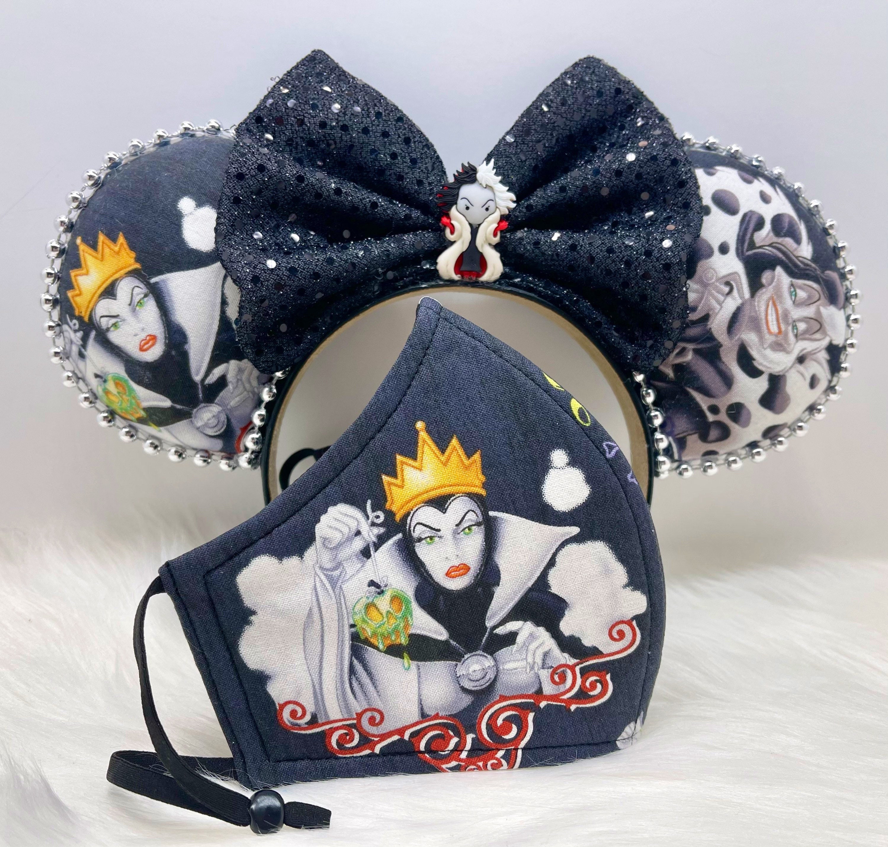Inspired Minnie Mouse Mouse ears and mask of Villians evil Etsy