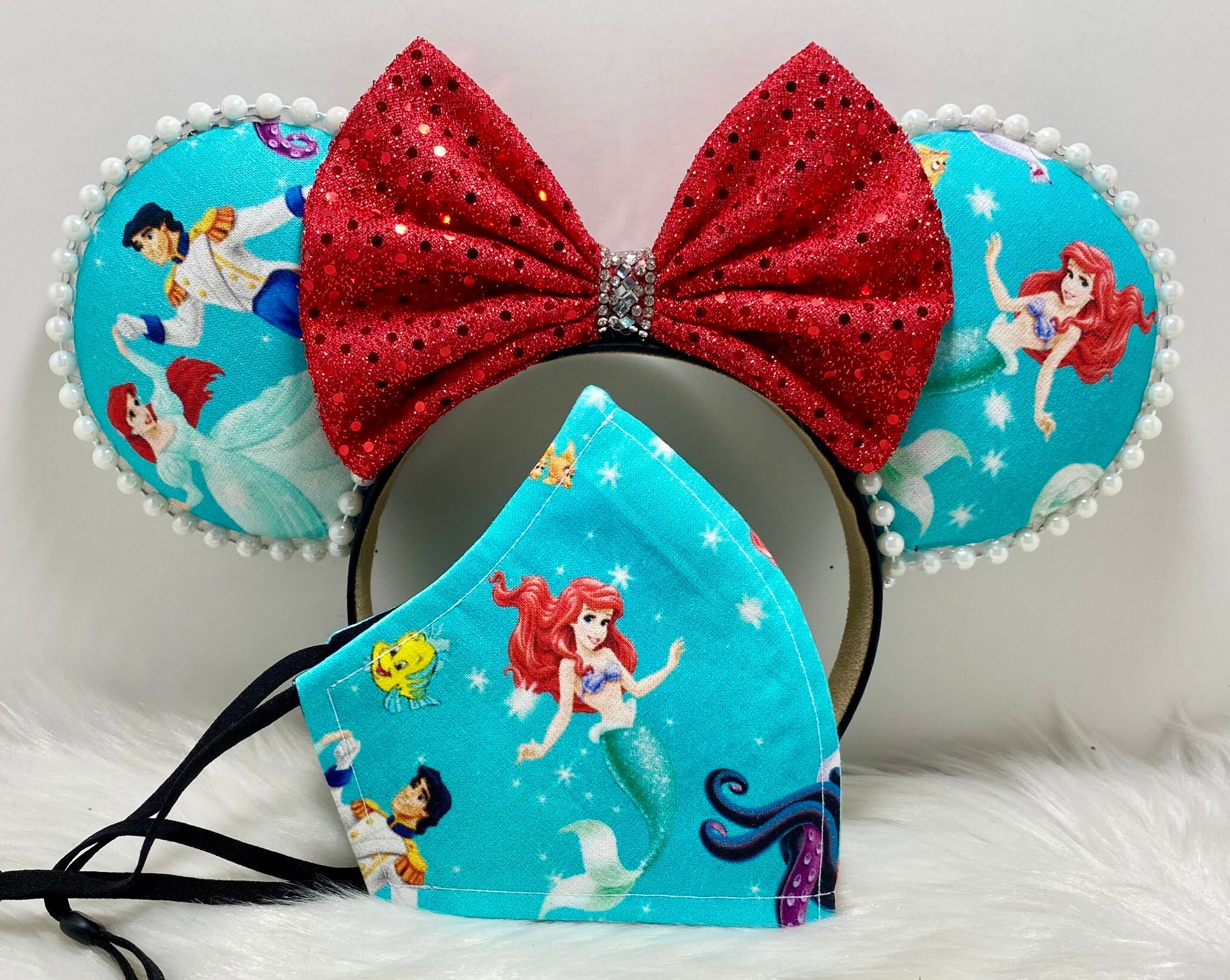 Inspired Ariel the Little Mermaid Minnie Mouse Ears OR With Combo ...