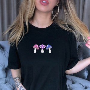 Subtle Bi Pride Shirt Subtle Pride Shirt Bisexual Shirt Bi Shirt Subtle Bisexual Rights Pride Clothing Bisexual Pride Mushroom Shirt