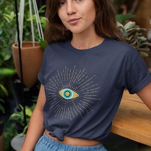 Witchy Clothing Evil Eye Shirt All Seeing Eye Aesthetic Shirt Mystical Shirt Occult Shirt Witchy Shirt Aesthetic Clothes Third Eye Shirt