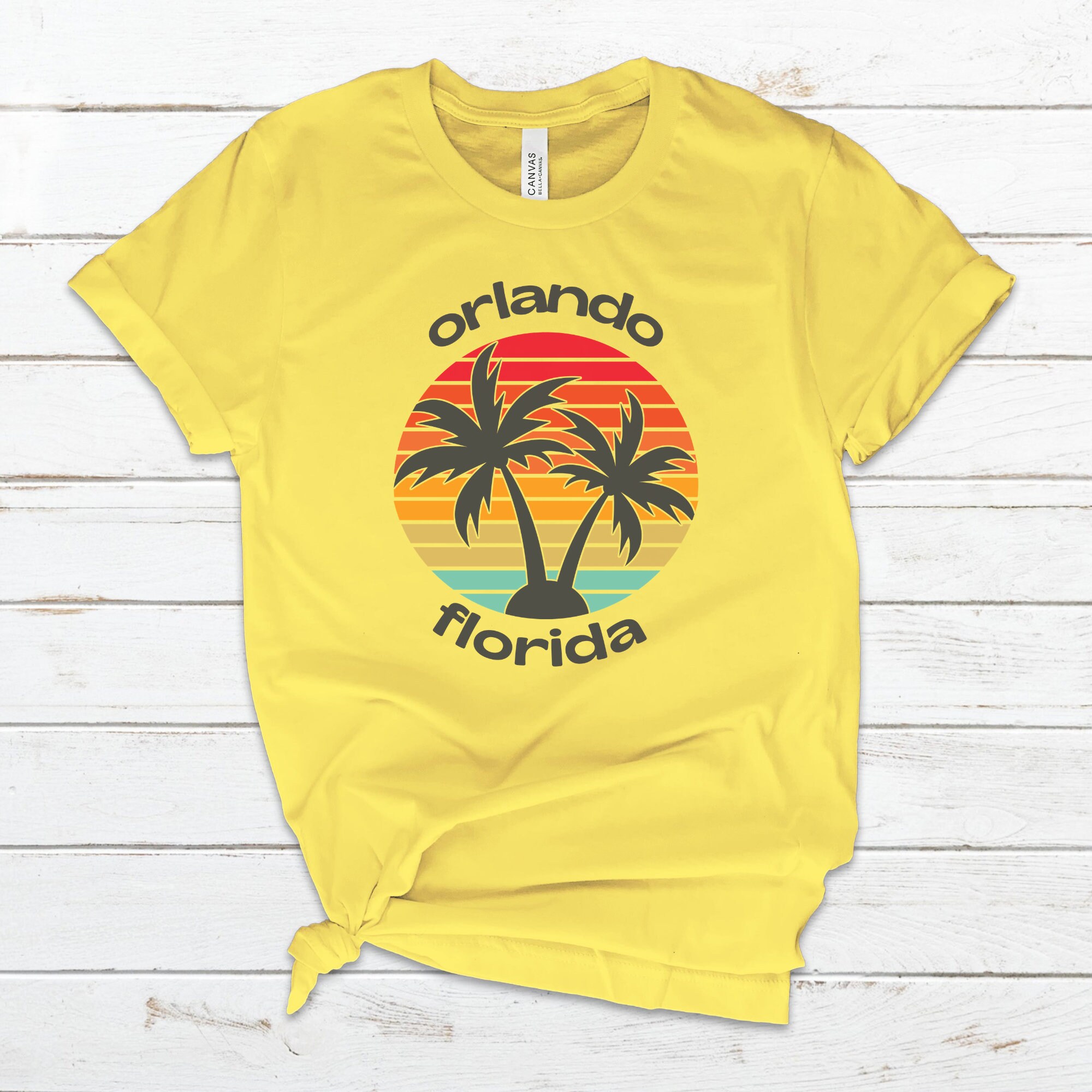 Orlando Shirt Florida TShirt Retro Sunset Adult Unisex Etsy