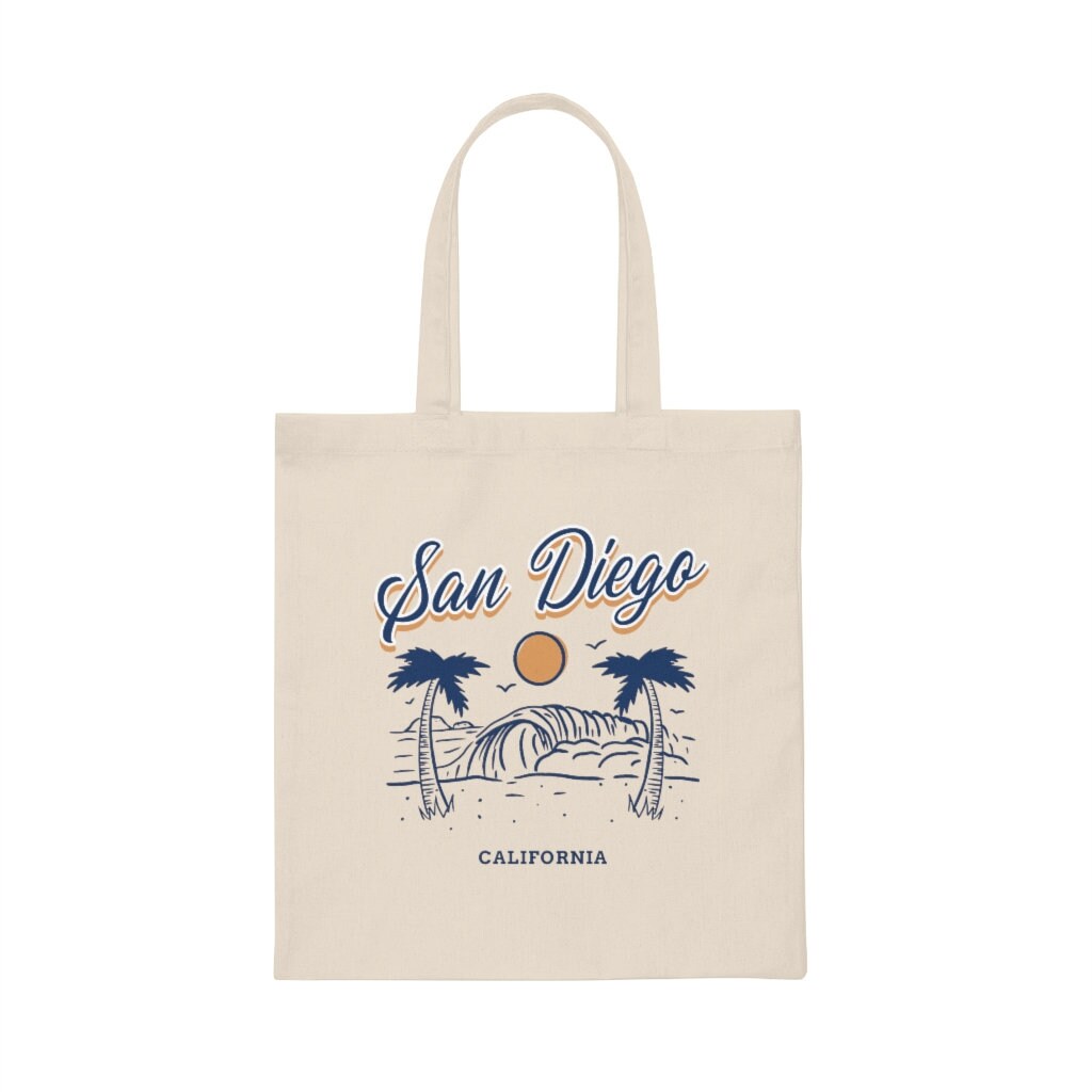 San Diego Tote Bag Canvas Tote Bag Trendy Tote Bag Aesthetic Etsy