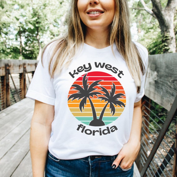 Key West Florida Shirt Retro Sunset Unisex Key West T-shirt Key