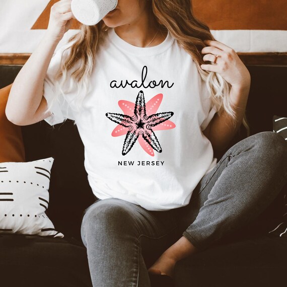 Avalon New Jersey T shirt Beach T shirt Summer Shirt Vacation Shirt Jersey Girl Avalon Shirt Avalon Souvenir AVNJ Jersey Shore Shirt Etsy
