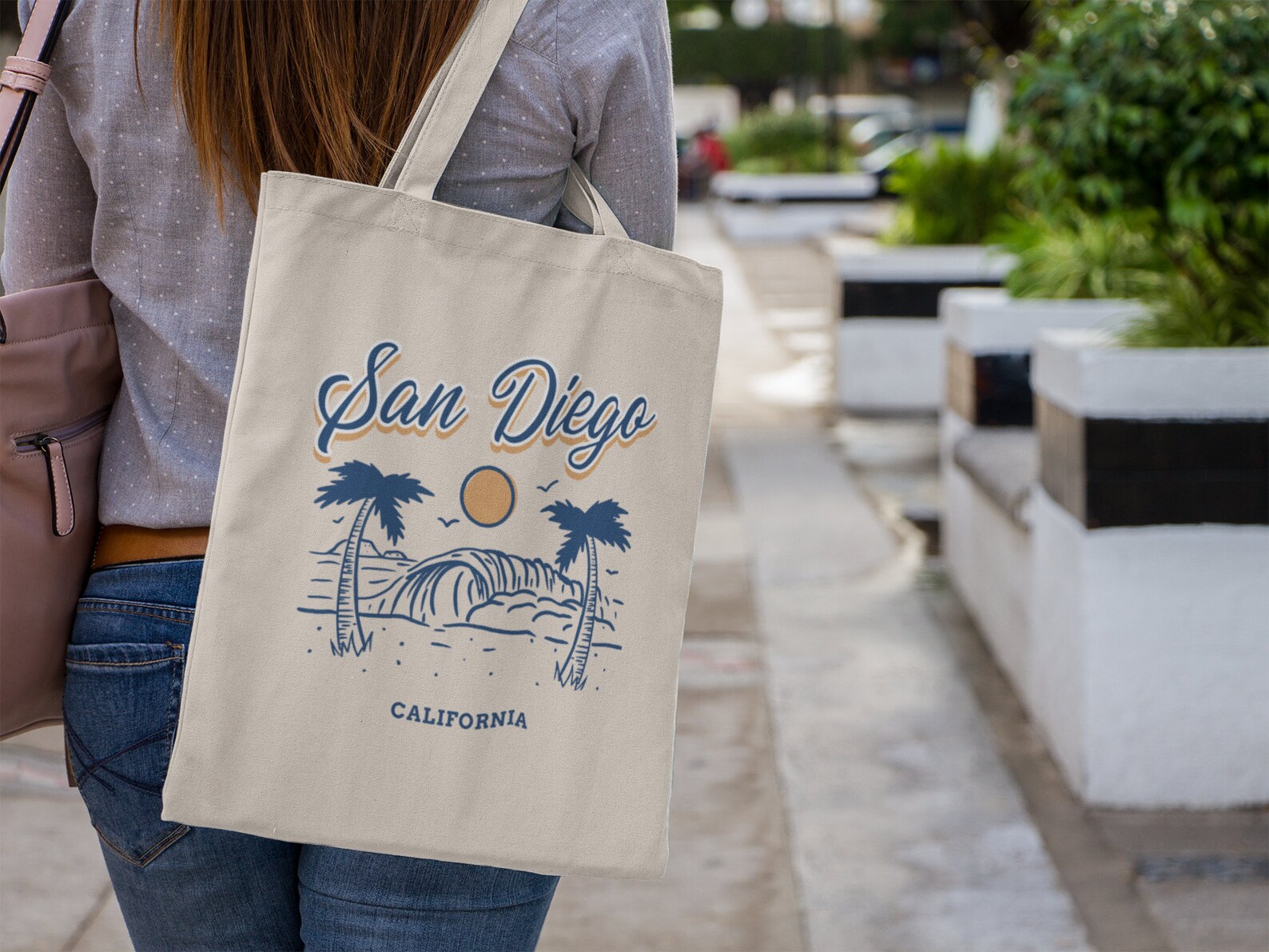 San Diego Tote Bag Canvas Tote Bag Trendy Tote Bag Aesthetic Etsy