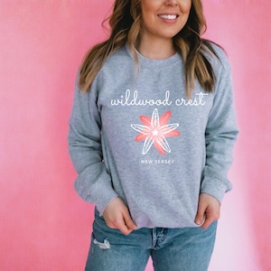 Wildwood Crest New Jersey Sweatshirt Wildwood Crest Sweatshirt Oversized Sweatshirt Jersey Girl Wildwood Crest Shirt Wildwood Crest Souvenir