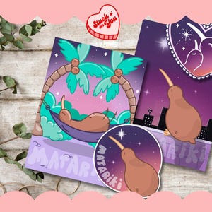 MATARIKI FULL SET Karten & geschnittene Vinyl-Aufkleber | Lehrer ästhetische Aufkleber Schüler Journaling kawaii psychische Gesundheit Aotearoa Maori