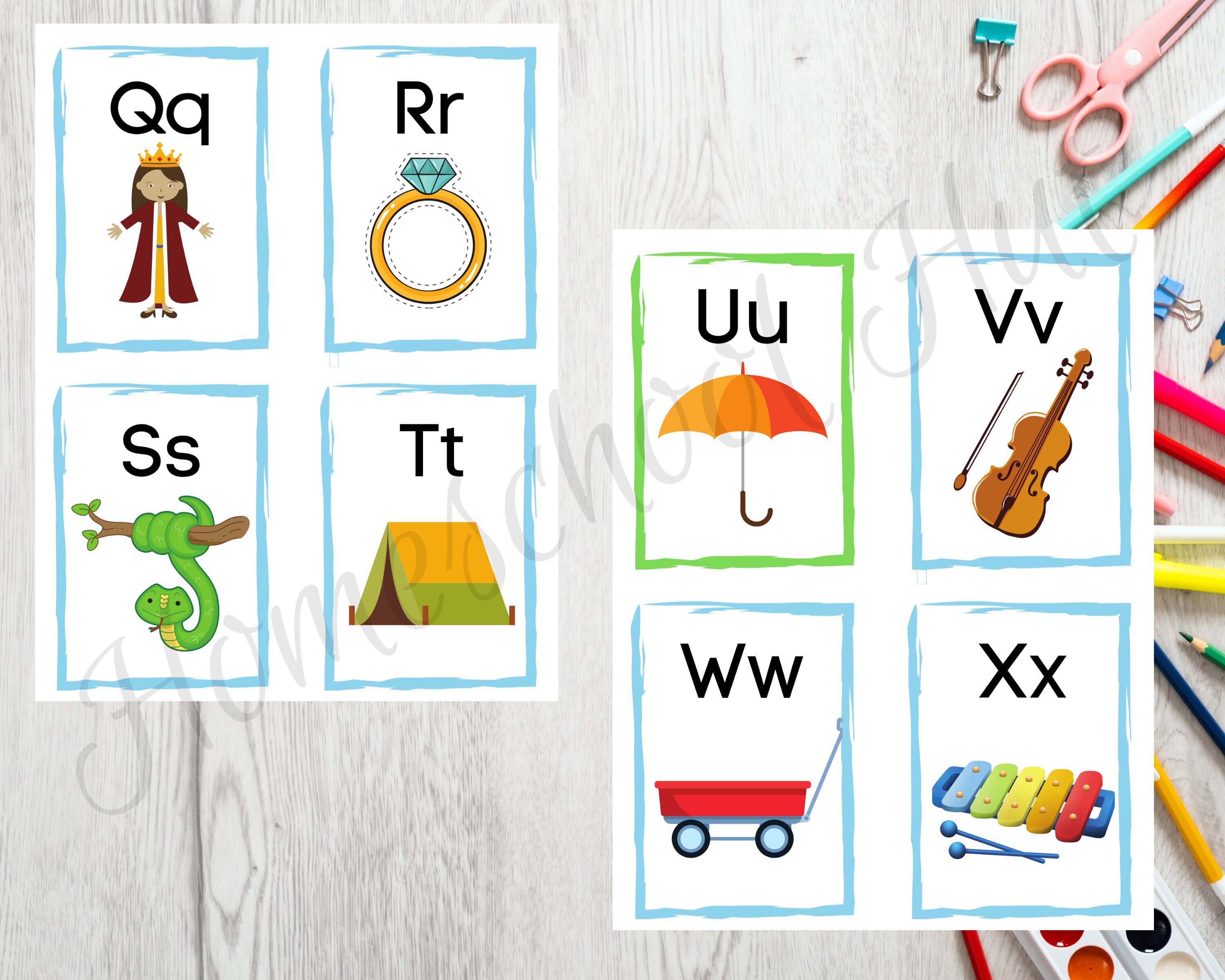 Alphabet Flashcards: Printable ABC Montessori Cards (PDF) - Etsy