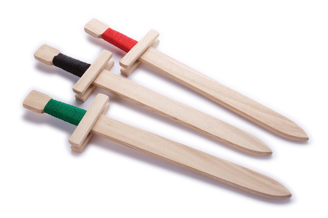 Wooden Sword Solid Oak Wooden Toy Short Sword Sword Toy for | Etsy