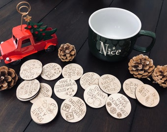 Christmas Family Tokens, Advent Calendar Fun, Kid Christmas Activities, Advent Tokens