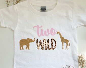 Two wild birthday shirt, safari shirt