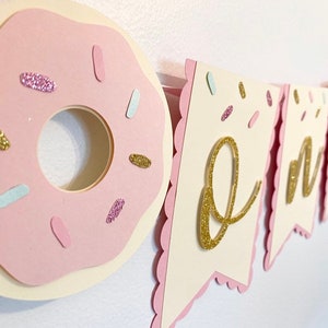 Donut High Chair Banner, Donut Wall Banner, Donut One Banner, Donut Party, Donut Grow Up Banner, Donut First Birthday, First Birthday Theme