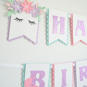 Unicorn Banner, Unicorn Birthday Theme