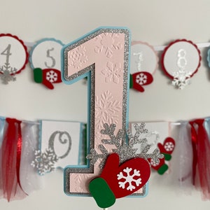 Winter Onederland First Birthday, Winter Onederland Cake Topper, Mitten Cake Topper
