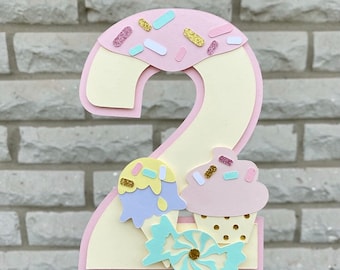 Two Sweet Cake Topper, Donut Cake Topper, Two Sweet Birthday Decor