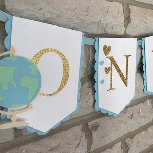 ONEderful world high chair banner, world banner, travel banner